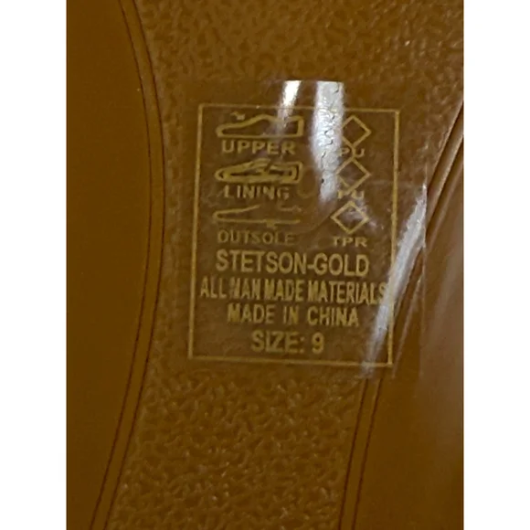 Azalea Wang Gold Stetson Slip On Sandals Size 9 new - Picture 4 of 9